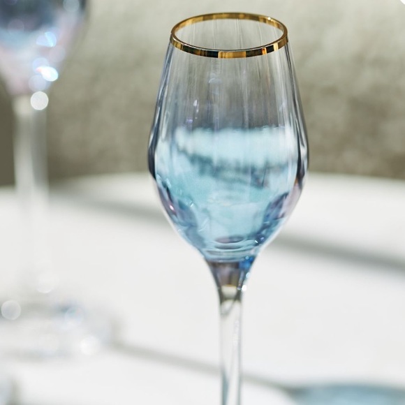 24K Gold Waterfall cordial wine glasses - Picture 6 of 6